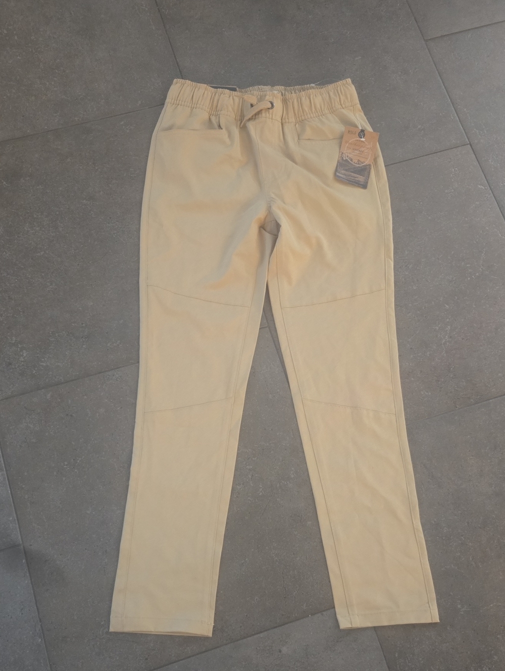 Heritage Kid's Drawstring Chinos in Light Tan